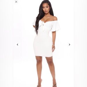 Elegant White Off-Shoulder Dress